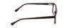 Side View of Ernest Hemingway H4807 Designer Blue Light Blocking Eyeglasses in Matte Black Unisex Square Full Rim Acetate 54 mm