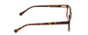 Side View of Ernest Hemingway H4807 Designer Progressive Lens Blue Light Blocking Eyeglasses in Matte Yellow Brown Tortoise Havana Unisex Square Full Rim Acetate 54 mm