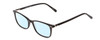 Profile View of Ernest Hemingway H4808 Designer Blue Light Blocking Eyeglasses in Gloss Black Ladies Cateye Full Rim Acetate 52 mm