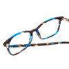 Close Up View of Ernest Hemingway H4808 Designer Bi-Focal Prescription Rx Eyeglasses in Blue Brown Black Glitter Marble Ladies Cateye Full Rim Acetate 52 mm