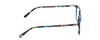 Side View of Ernest Hemingway H4808 Designer Progressive Lens Blue Light Blocking Eyeglasses in Blue Brown Black Glitter Marble Ladies Cateye Full Rim Acetate 52 mm