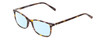 Profile View of Ernest Hemingway H4808 Designer Blue Light Blocking Eyeglasses in Brown Yellow Gold Marble Ladies Cateye Full Rim Acetate 52 mm