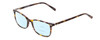 Profile View of Ernest Hemingway H4808 Designer Progressive Lens Blue Light Blocking Eyeglasses in Brown Yellow Gold Marble Ladies Cateye Full Rim Acetate 52 mm