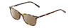 Profile View of Ernest Hemingway H4808 Designer Polarized Reading Sunglasses with Custom Cut Powered Amber Brown Lenses in Brown Yellow Gold Marble Ladies Cateye Full Rim Acetate 52 mm