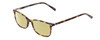 Profile View of Ernest Hemingway H4808 Designer Polarized Reading Sunglasses with Custom Cut Powered Sun Flower Yellow Lenses in Brown Yellow Gold Marble Ladies Cateye Full Rim Acetate 52 mm