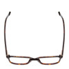 Top View of Ernest Hemingway H4811 Designer Bi-Focal Prescription Rx Eyeglasses in Gloss Black/Auburn Brown Yellow Tortoise Havana Layered Unisex Cateye Full Rim Acetate 53 mm