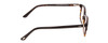 Side View of Ernest Hemingway H4811 Designer Blue Light Blocking Eyeglasses in Gloss Black/Auburn Brown Yellow Tortoise Havana Layered Unisex Cateye Full Rim Acetate 53 mm