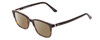Profile View of Ernest Hemingway H4811 Designer Polarized Sunglasses with Custom Cut Amber Brown Lenses in Gloss Black/Auburn Brown Yellow Tortoise Havana Layered Unisex Cateye Full Rim Acetate 53 mm