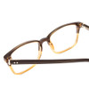 Close Up View of Ernest Hemingway H4811 Designer Single Vision Prescription Rx Eyeglasses in Brown/Light Beige Clear Mist Layered Unisex Cateye Full Rim Acetate 53 mm
