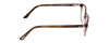 Side View of Ernest Hemingway H4811 Designer Progressive Lens Blue Light Blocking Eyeglasses in Brown Tortoise Havana/Grey Crystal Layered Unisex Cateye Full Rim Acetate 53 mm