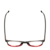 Top View of Ernest Hemingway H4812 Ladies Round Eyeglasses in Green/Amber Brown Crystal 49mm