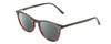 Profile View of Ernest Hemingway H4812 Designer Polarized Sunglasses with Custom Cut Smoke Grey Lenses in Forest Green/Amber Brown Crystal Fade Ladies Round Full Rim Acetate 49 mm