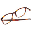Close Up View of Ernest Hemingway H4815 Designer Reading Eye Glasses with Custom Cut Powered Lenses in Amber Brown Tortoise Havana Ladies Cateye Full Rim Acetate 52 mm
