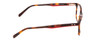 Side View of Ernest Hemingway H4815 Designer Blue Light Blocking Eyeglasses in Amber Brown Tortoise Havana Ladies Cateye Full Rim Acetate 52 mm