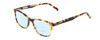 Profile View of Ernest Hemingway H4815 Designer Progressive Lens Blue Light Blocking Eyeglasses in Olive Green Brown Tortoise Havana Ladies Cateye Full Rim Acetate 52 mm