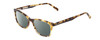Profile View of Ernest Hemingway H4815 Designer Polarized Sunglasses with Custom Cut Smoke Grey Lenses in Olive Green Brown Tortoise Havana Ladies Cateye Full Rim Acetate 52 mm