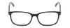 Front View of Ernest Hemingway H4817 Designer Reading Eye Glasses with Custom Cut Powered Lenses in Gloss Black Unisex Oval Full Rim Acetate 55 mm