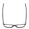 Top View of Ernest Hemingway H4817 Designer Reading Eye Glasses with Custom Cut Powered Lenses in Gloss Black Unisex Oval Full Rim Acetate 55 mm