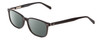 Profile View of Ernest Hemingway H4817 Designer Polarized Sunglasses with Custom Cut Smoke Grey Lenses in Gloss Black Unisex Oval Full Rim Acetate 55 mm