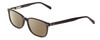Profile View of Ernest Hemingway H4817 Designer Polarized Reading Sunglasses with Custom Cut Powered Amber Brown Lenses in Gloss Black Unisex Oval Full Rim Acetate 55 mm