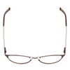 Top View of Ernest Hemingway H4821-52 mm Women Cateye Semi-Rimless Eyeglasses Brown Tortoise