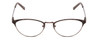 Front View of Ernest Hemingway H4821 Designer Reading Eye Glasses with Custom Cut Powered Lenses in Antique Brown Espresso Tortoise Ladies Cateye Full Rim Stainless Steel 52 mm