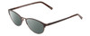 Profile View of Ernest Hemingway H4821 Designer Polarized Reading Sunglasses with Custom Cut Powered Smoke Grey Lenses in Antique Brown Espresso Tortoise Ladies Cateye Full Rim Stainless Steel 52 mm