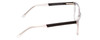 Side View of Ernest Hemingway 4823 Unisex Square Eyeglasses in Clear Crystal/Matte Black 53mm