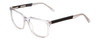 Profile View of Ernest Hemingway 4823 Unisex Square Eyeglasses in Clear Crystal/Matte Black 53mm