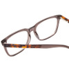 Close Up View of Ernest Hemingway H4823 Designer Single Vision Prescription Rx Eyeglasses in Grey Crystal/Brown Tortoise Havana Fade Unisex Square Full Rim Acetate 53 mm