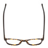 Top View of Ernest Hemingway H4829 Unisex Round Eyeglasses Brown Yellow Tortoise Black 48 mm