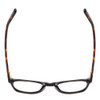 Top View of Ernest Hemingway H4829 Unisex Round Eyeglasses Black/Auburn Yellow Tortoise 48mm