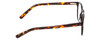 Side View of Ernest Hemingway H4829 Designer Blue Light Blocking Eyeglasses in Gloss Black/Auburn Brown Yellow Tortoise Havana Layered Unisex Round Full Rim Acetate 48 mm