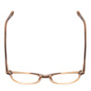Top View of Ernest Hemingway H4830 Designer Single Vision Prescription Rx Eyeglasses in Mink Brown Marble/Beige Crystal Fade Ladies Cateye Full Rim Acetate 51 mm