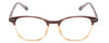Front View of Ernest Hemingway H4830 Designer Single Vision Prescription Rx Eyeglasses in Mauve Purple Plum Marble/Beige Crystal Fade Ladies Cateye Full Rim Acetate 51 mm