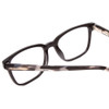 Close Up View of Ernest Hemingway H4831 Designer Single Vision Prescription Rx Eyeglasses in Gloss Black/Grey Blue Marble Unisex Rectangle Full Rim Acetate 50 mm
