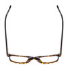 Top View of Ernest Hemingway H4831 Designer Reading Eye Glasses with Custom Cut Powered Lenses in Brown Yellow Tortoise Havana/Gloss Black Unisex Rectangle Full Rim Acetate 50 mm
