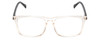 Front View of Ernest Hemingway H4833 Designer Reading Eye Glasses with Custom Cut Powered Lenses in Clear Crystal/Gloss Black Unisex Cateye Full Rim Acetate 52 mm