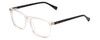 Profile View of Ernest Hemingway H4833 Designer Progressive Lens Blue Light Blocking Eyeglasses in Clear Crystal/Gloss Black Unisex Cateye Full Rim Acetate 52 mm