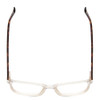 Top View of Ernest Hemingway H4833 Designer Single Vision Prescription Rx Eyeglasses in Clear Crystal/Brown Yellow Tortoise Havana Unisex Cateye Full Rim Acetate 52 mm