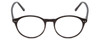 Front View of Ernest Hemingway H4835 Ladies Round Acetate Designer Eyeglasses Gloss Black 50mm