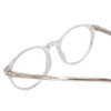 Close Up View of Ernest Hemingway H4835 Designer Reading Eye Glasses with Custom Cut Powered Lenses in Clear Crystal Silver Glitter Ladies Round Full Rim Acetate 50 mm