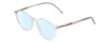Profile View of Ernest Hemingway H4835 Designer Blue Light Blocking Eyeglasses in Clear Crystal Silver Glitter Ladies Round Full Rim Acetate 50 mm
