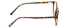 Side View of Ernest Hemingway H4835 Designer Blue Light Blocking Eyeglasses in Auburn Brown Yellow Tortoise Havana Ladies Round Full Rim Acetate 50 mm
