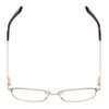 Top View of Ernest Hemingway H4837 Cateye Semi-Rimless Eyeglasses Brown Silver/Tortoise 53mm