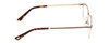 Side View of Ernest Hemingway H4837 Cateye Semi-Rimless Eyeglasses Black Silver/Tortoise 53mm