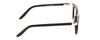Side View of Ernest Hemingway H4838 Designer Blue Light Blocking Eyeglasses in Gloss Black/Gold Accents Ladies Cateye Full Rim Acetate 49 mm