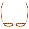 Top View of Ernest Hemingway H4838 Cateye Eyeglasses Aurburn Brown Yellow Tortoise/Gold 49mm