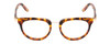 Front View of Ernest Hemingway H4838 Designer Reading Eye Glasses with Custom Cut Powered Lenses in Aurburn Brown Yellow Tortoise Havana/Gold Accents Ladies Cateye Full Rim Acetate 49 mm