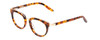 Profile View of Ernest Hemingway H4838 Designer Blue Light Blocking Eyeglasses in Aurburn Brown Yellow Tortoise Havana/Gold Accents Ladies Cateye Full Rim Acetate 49 mm